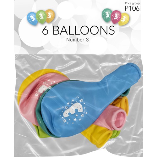 Ballonger 3 6p Happy Party