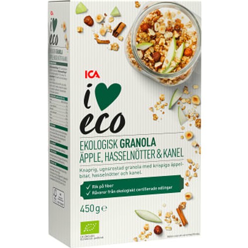 Granola Äpple kanel Ekologisk 450g ICA I Love ECO