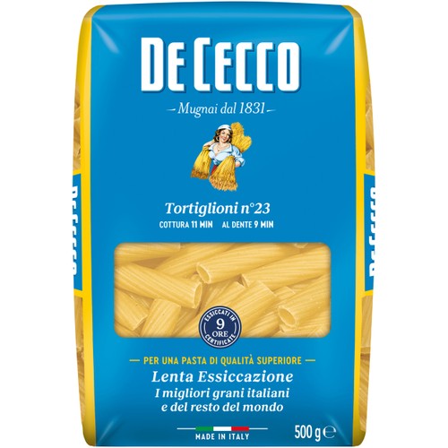 Pasta Tortiglioni Druvmete 500g De Cecco