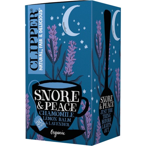 Te Snore and Peace Infusion Kamomill, lavendel & citronmeliss Ekologiskt 20-p Clipper