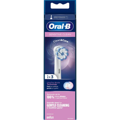 Tandborsthuvud Refill Sensitive Clean&Care 3-p Oral-B