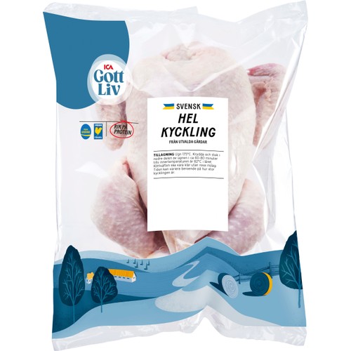 Kyckling Färsk Hel Naturell ca 1,4kg ICA Gott Liv