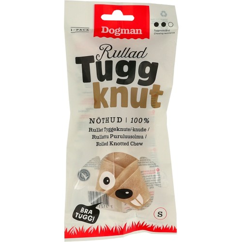 Rullad Tuggknut för hund Small 53g Dogman
