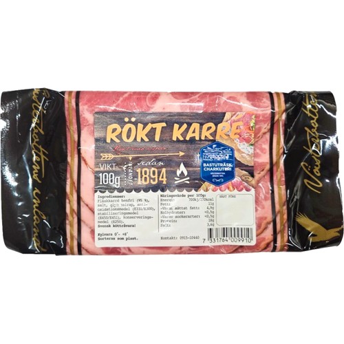 Alspånsrökt Karré 100g Bastuträsk Charkuteri