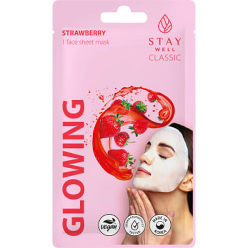 Ansiktsmask Classic Strawberry Mask 1-p Stay Well