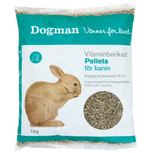 Vitaminberikad Kaninpellets 1kg Dogman