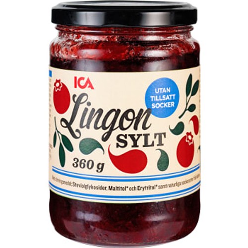 Lingonsylt utan tillsatt socker 360g ICA