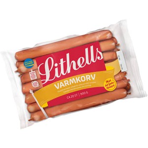 Varmkorv med Skinn 900g Lithells