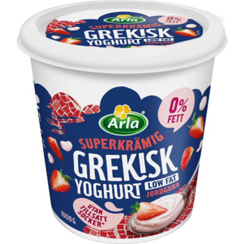 Grekisk Yoghurt Jordgubb 0,2% 1000g Arla®