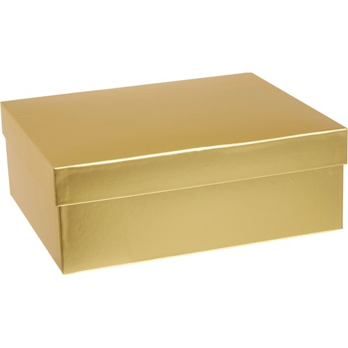 Presentbox guld 16x20x7,5 cm