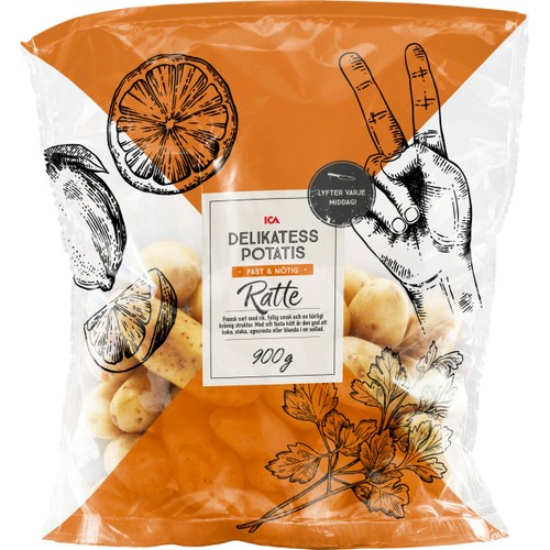 Delikatesspotatis Ratte Sköljd 900g Klass 1 ICA