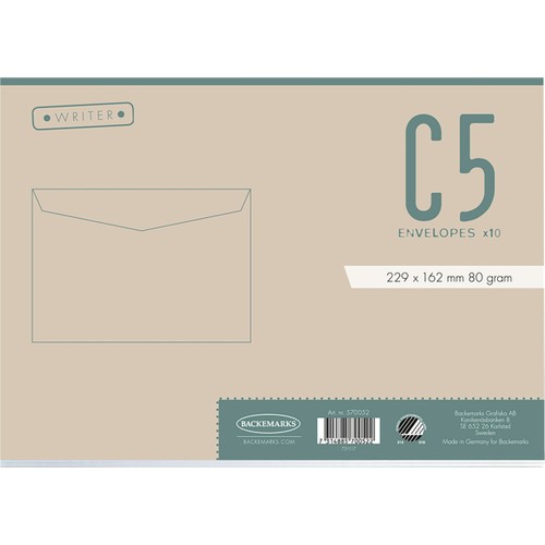 Kuvert C5 Vit 10-pack Writer