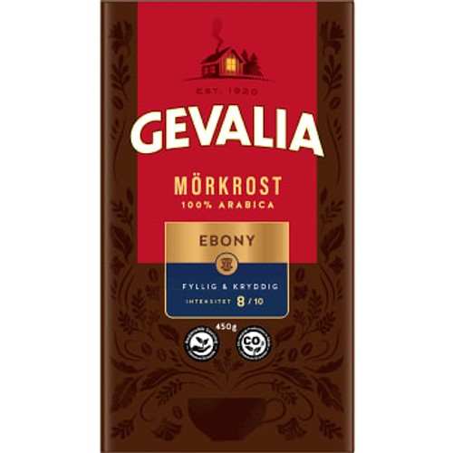 Kaffe Ebony Mörkrost 450g Gevalia