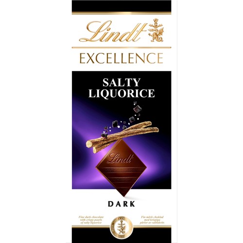 Chokladkaka Excellence Salty Liqourice 100g Lindt