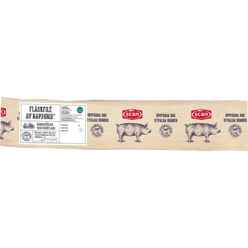 Fläskfilé rapsgris hel putsad ca 500g Scan