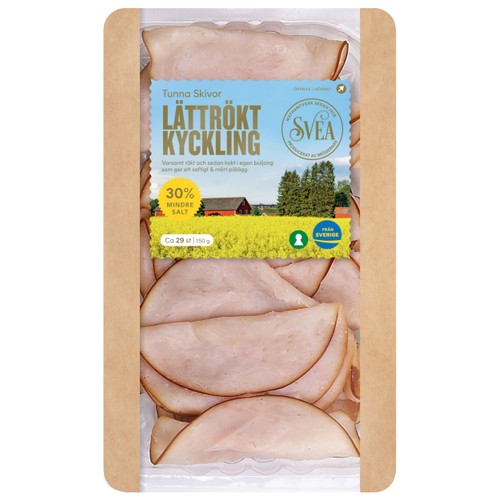 Kyckling Lättrökt Tunna skivor 150g Svea