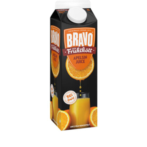 Apelsinjuice med fruktkött 1l Bravo