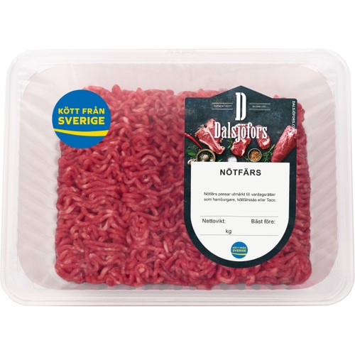 Nötfärs Färsk 10-12% 500g Dalsjöfors Kött