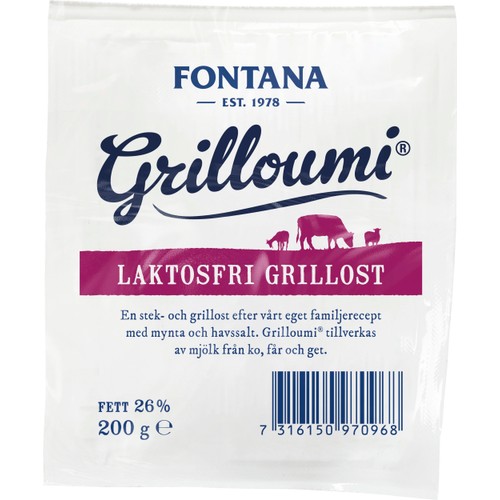 Grillost Grilloumi Laktosfri 26% 200g Fontana