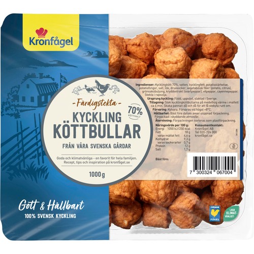 Köttbullar Kyckling 1000g Kronfågel