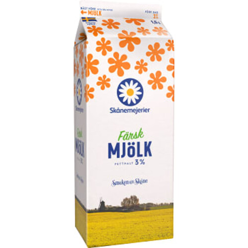 Mjölk 3% 1,5l Skånemejerier