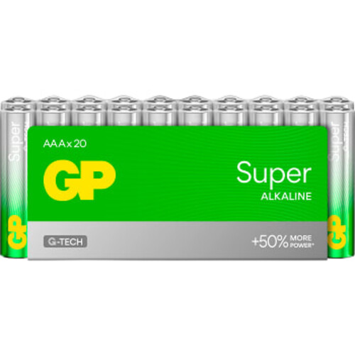 Batteri GP Super Alkaline AAA/LR03 20-pack GP