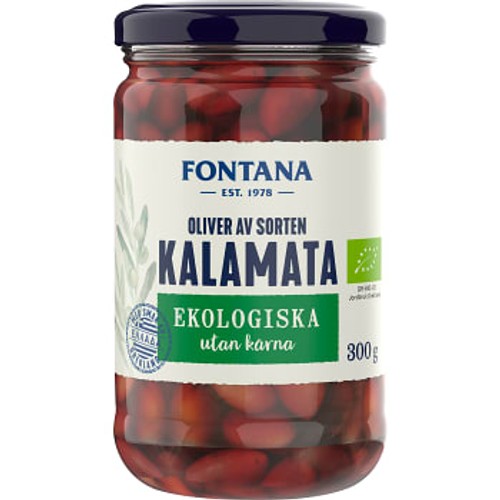 Kalamataoliver utan kärna Ekologisk 300g Fontana