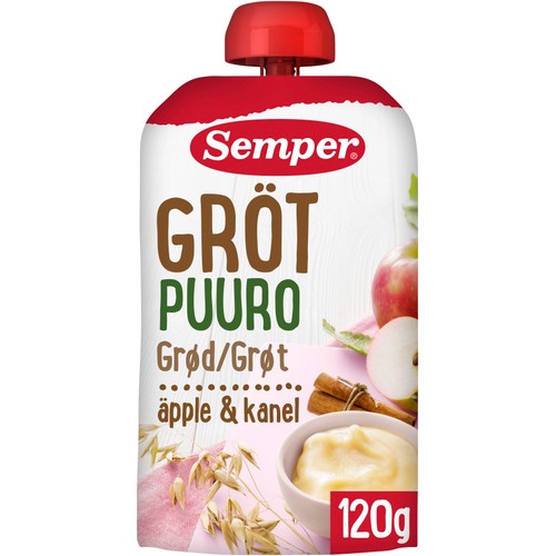 Gröt Äpple & kanel Från 6m 120g Semper