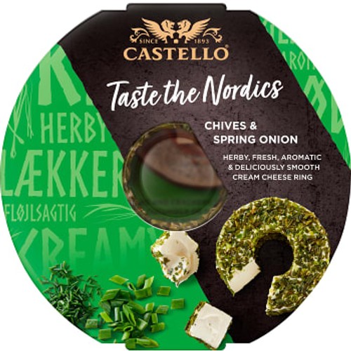 Färskost gräslök & vårlök 125g Castello