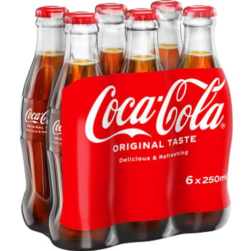 Läsk Coca-Cola Glas 25cl 6-p