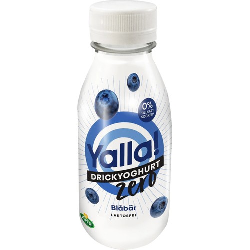 Drickyoghurt Zero Blåbär Laktosfri 0,5% 350ml Yalla®