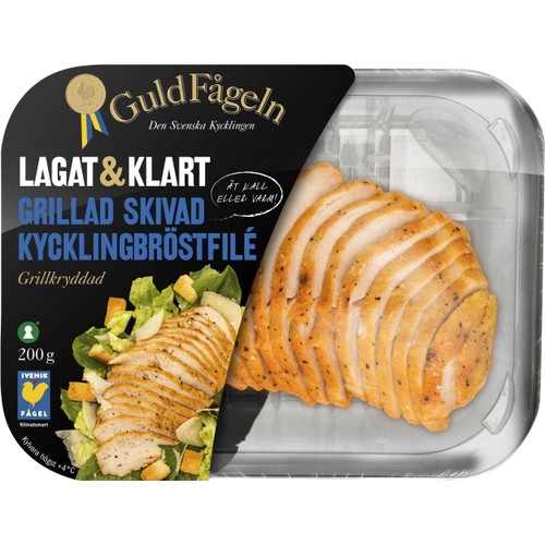 Kycklingbröstfilé grillad skivad 200g Guldfågeln