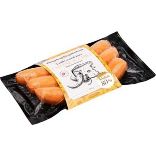 Korv Chili Cheese 80% Kötthalt 300g Härryda Karlsson