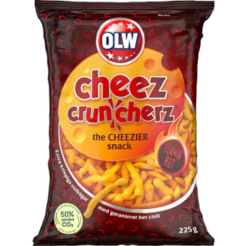 Cheez cruncherz Flamin hot 225g OLW