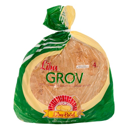Tunnbröd grov 340g Liba Bröd