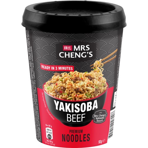 Nudlar i kopp Yakisoba Beef 93g Mrs Chengs