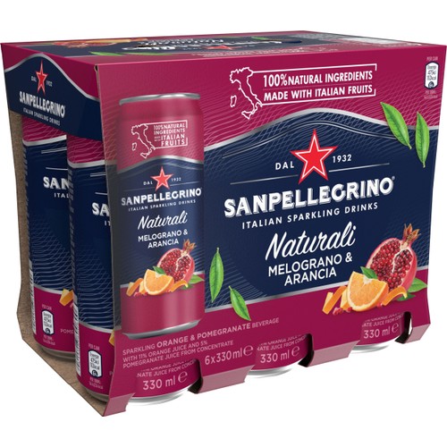 Fruktdryck Melograno & Arancia 33cl 6-p San Pellegrino