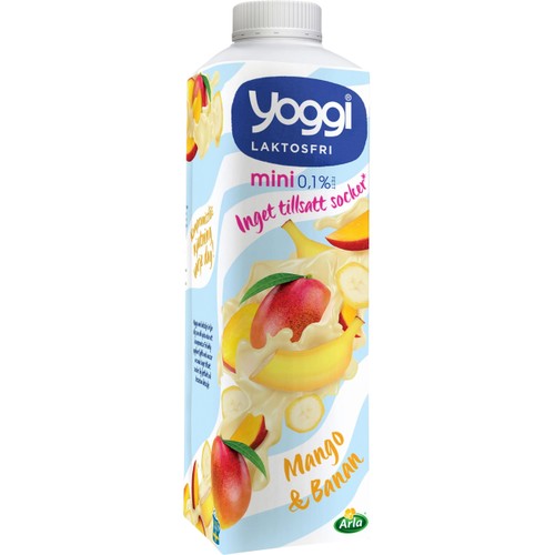 Yoghurt Mini Mango Banan Laktosfri 0,1% 1000g Yoggi®