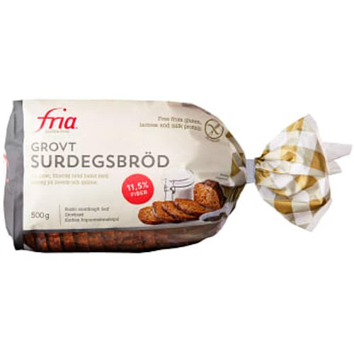 Grovt Surdegsbröd Fryst Glutenfri 500g Fria