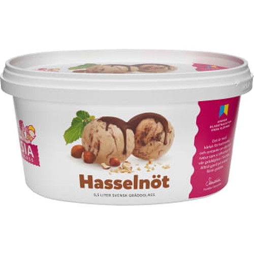 Gräddglass Hasselnöt 500ml SIA Glass