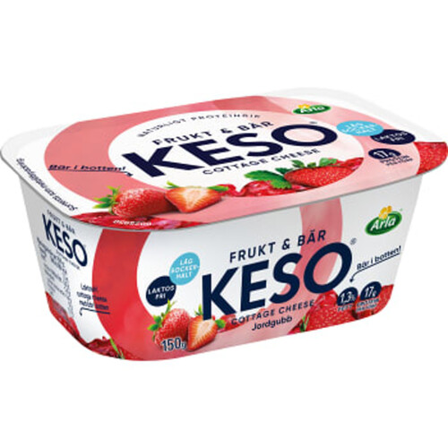 Cottage Cheese Frukt & Bär Jordgubb Laktosfri 1,3% 150g Keso