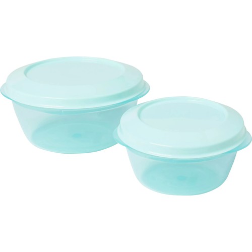 Förvaringsburkar Aqua 0,25/0,5l 2-p ICA Basic