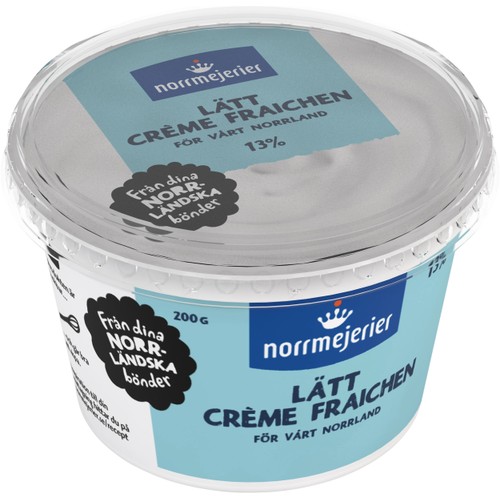 Lätt Crème fraichen Naturell 13% 200g Norrmejerier