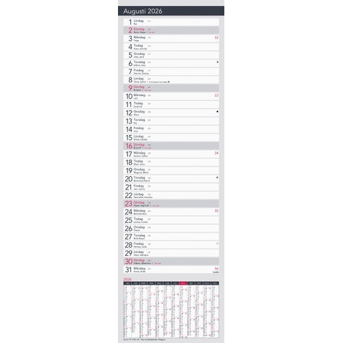Kalender Stor Bordskalender 2026