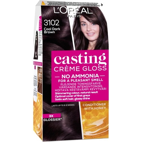Hårtoning 3102 Cool Dark Brown 1-p Casting Creme Gloss
