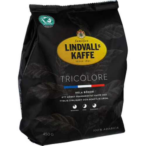 Kaffe Tricolore Hela bönor 450g Lindvalls