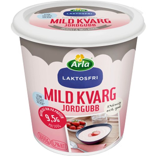 Kvarg Jordgubb Mild Laktosfri 1l Arla