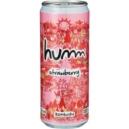 Dryck 330ml Strawberry Humm Kombucha