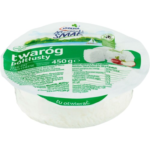 Ost Twarog halvfet 450g Mlekpol