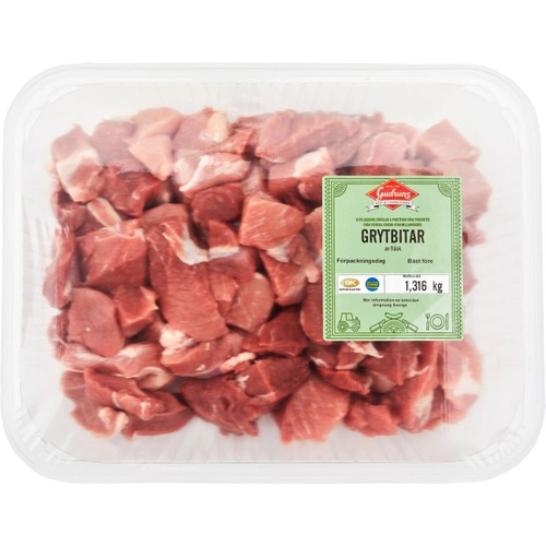 Grytbitar av fläsk ca 1,375kg Skövde Slakteri AB